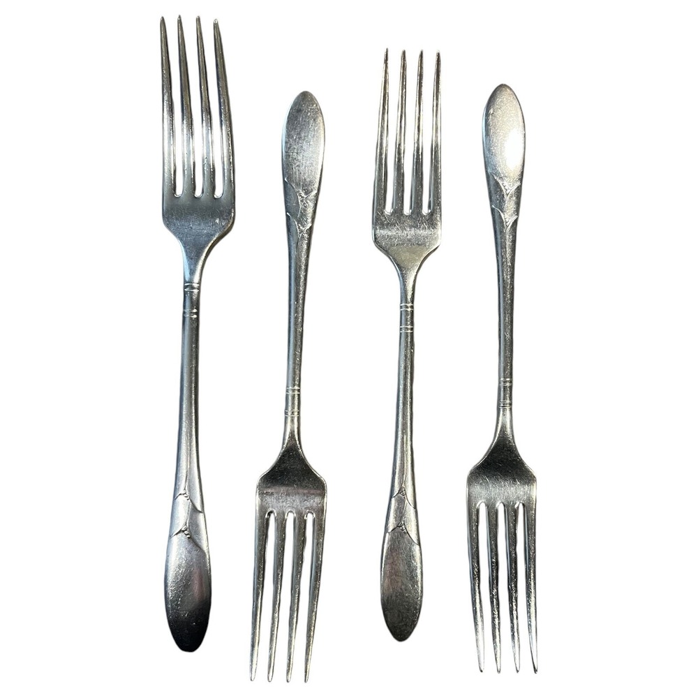 Oneida Community LADY HAMILTON Silverplate 4 Dinner Forks 7 1/4" Flatware